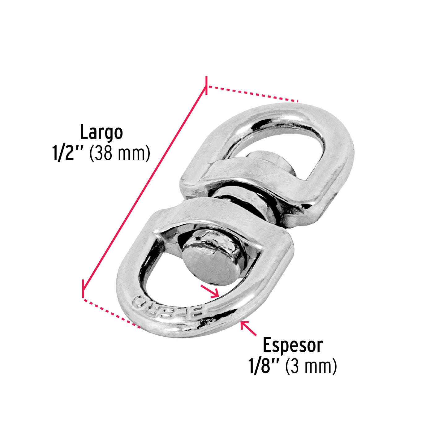 Destorcedor metálico de 1/8', Fiero DESZ-1/8 44097 MM00