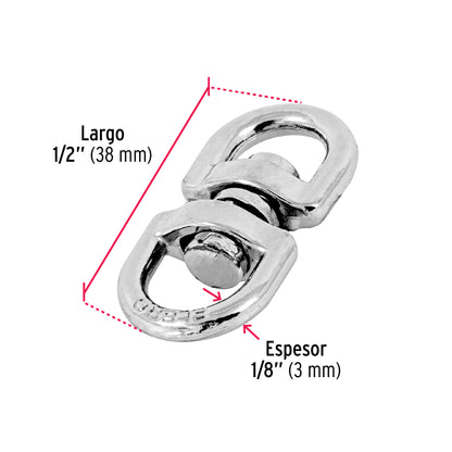 Destorcedor metálico de 1/8', Fiero DESZ-1/8 44097 MM00