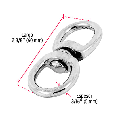 Destorcedor metálico de 3/16', Fiero DESZ-3/16 44099 MM00