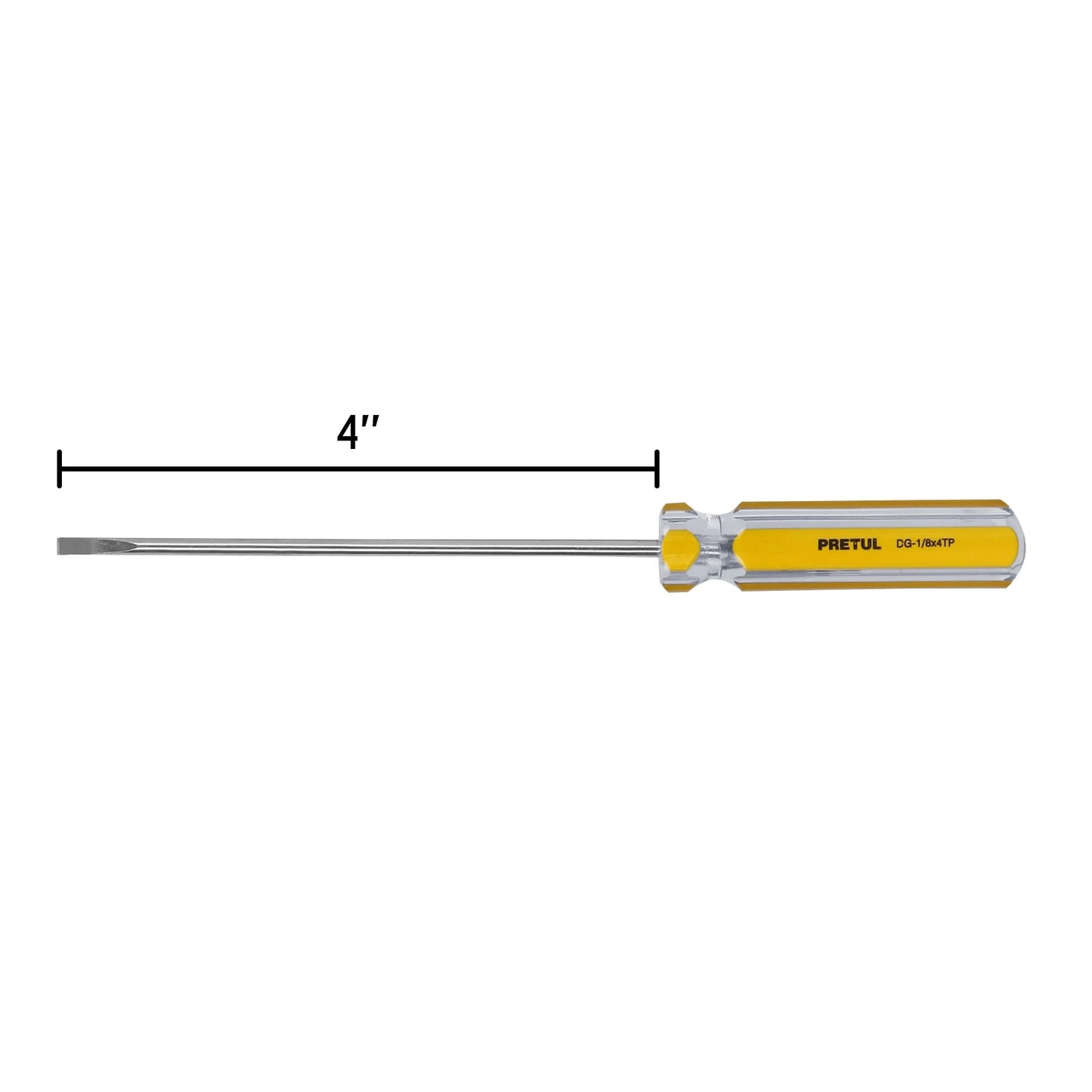 Desarmador cabinet 1/8 x 4' mango de PVC, Pretul DG-1/8X4TP 21464 MM00