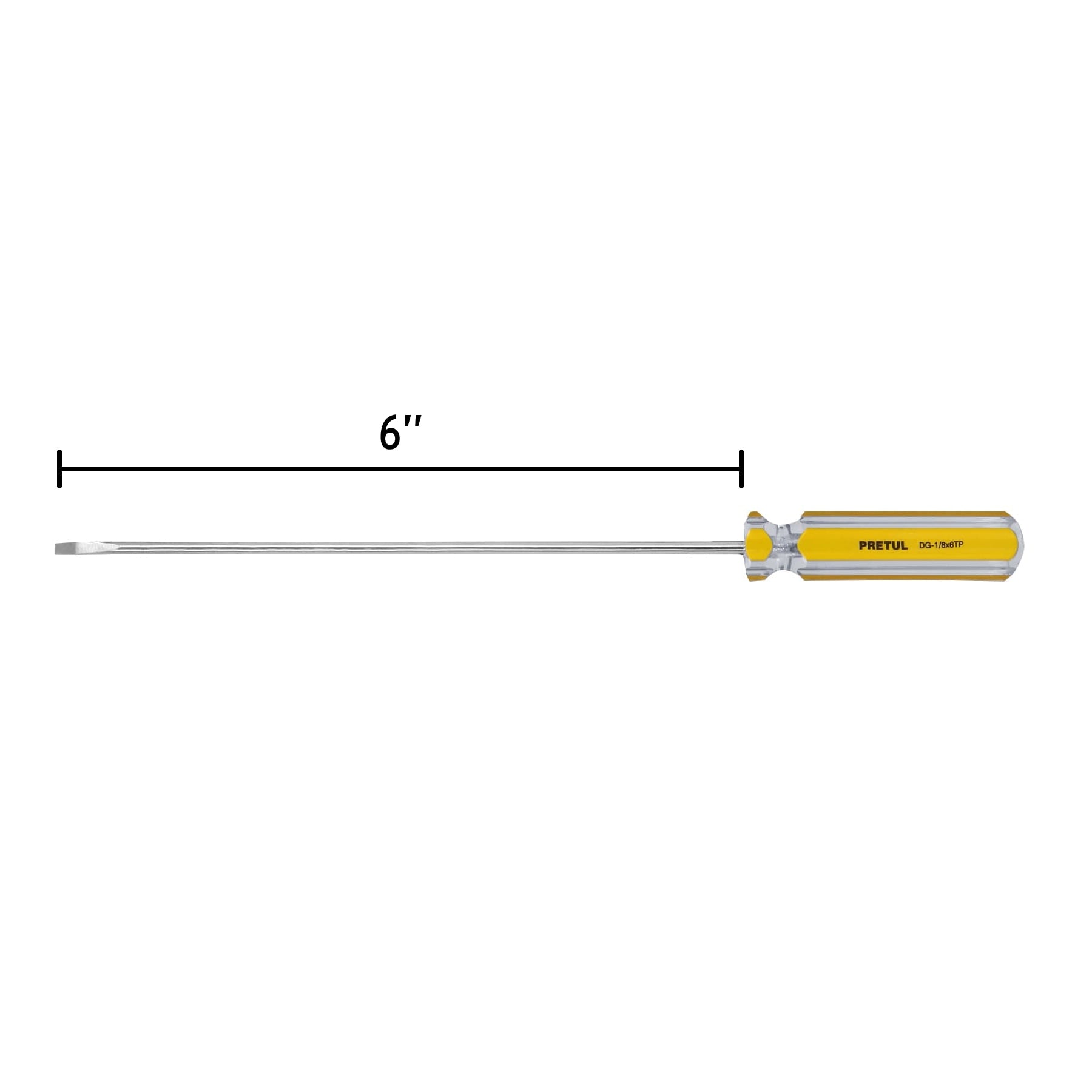 Desarmador cabinet 1/8 x 6' mango de PVC, Pretul DG-1/8X6TP 21465 MM00