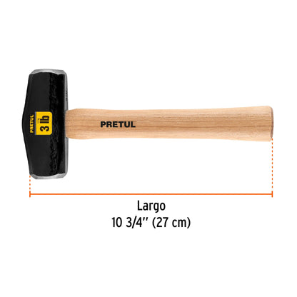 Marro tipo Nevada 3 lbs. mango 10-3/4', Pretul DHT-3P 22216 MM0