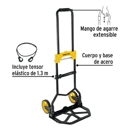 Diablo de carga, plegable, acero, 60 kg, Pretul DIA-60P 26029 MM1