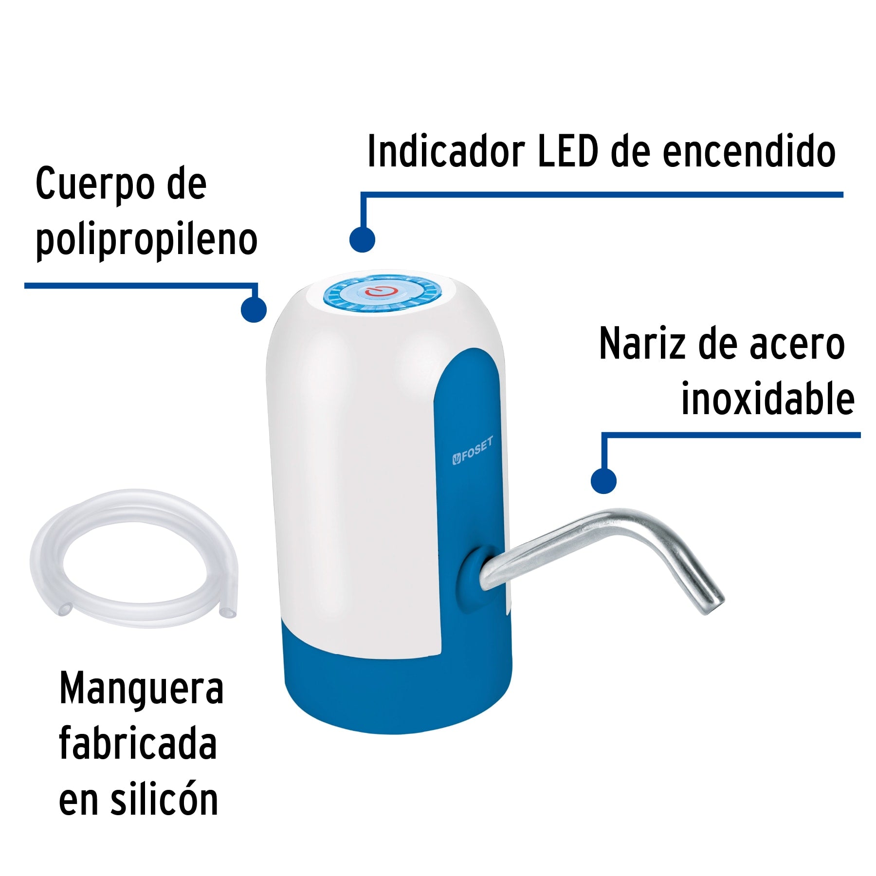 Dispensador eléctrico de agua para garrafón, Foset DIGA-01 47806 MM00