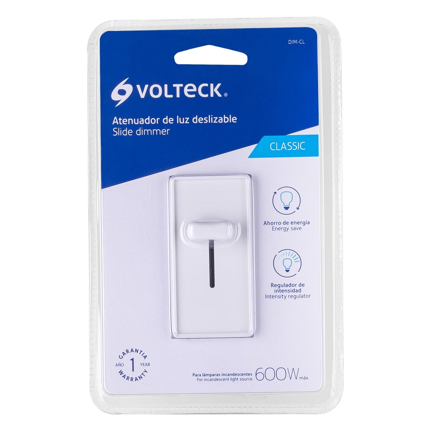 Atenuador de luz deslizable, línea Classic, Volteck DIM-CL 46300 MM00