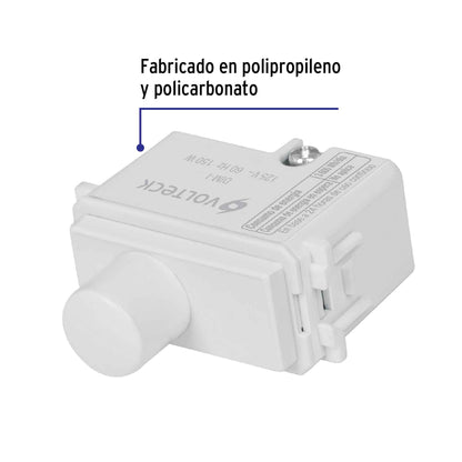 Dimmer giratorio, línea Italiana, color blanco, Volteck DIM-IB 48138 MM00