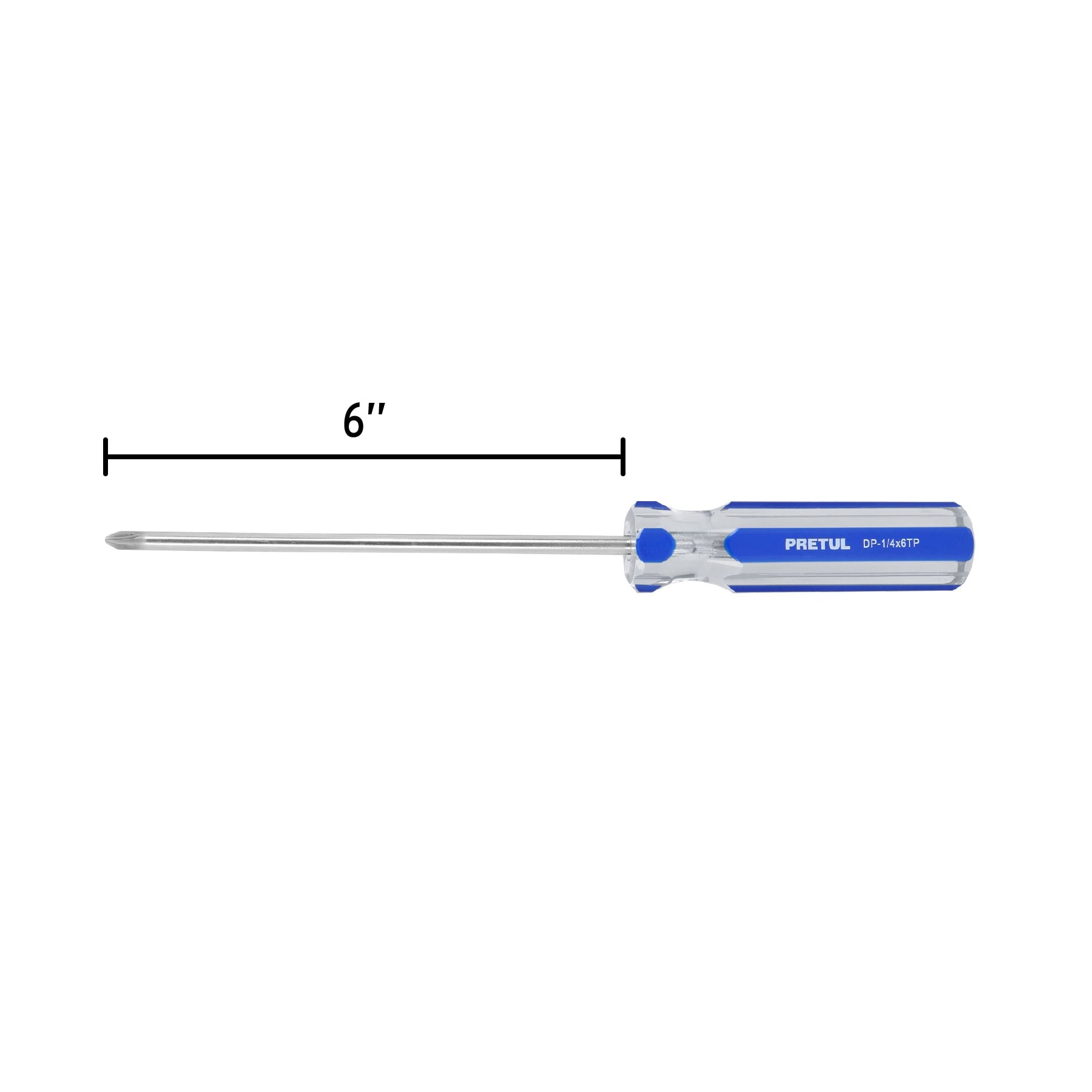 Desarmador de cruz 1/4 x 6' mango de PVC, Pretul DP-1/4X6TP 21477 MM00