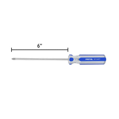 Desarmador de cruz 1/4 x 6' mango de PVC, Pretul DP-1/4X6TP 21477 MM00