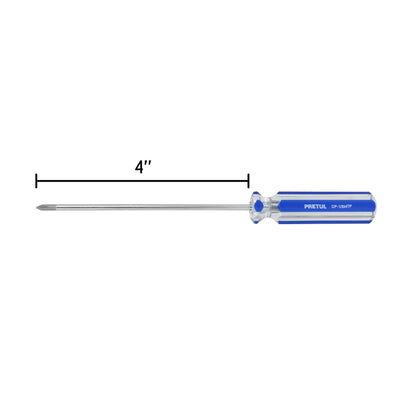 Desarmador de cruz 1/8' x 4' mango de PVC, Pretul DP-1/8X4TP 28076 MM00