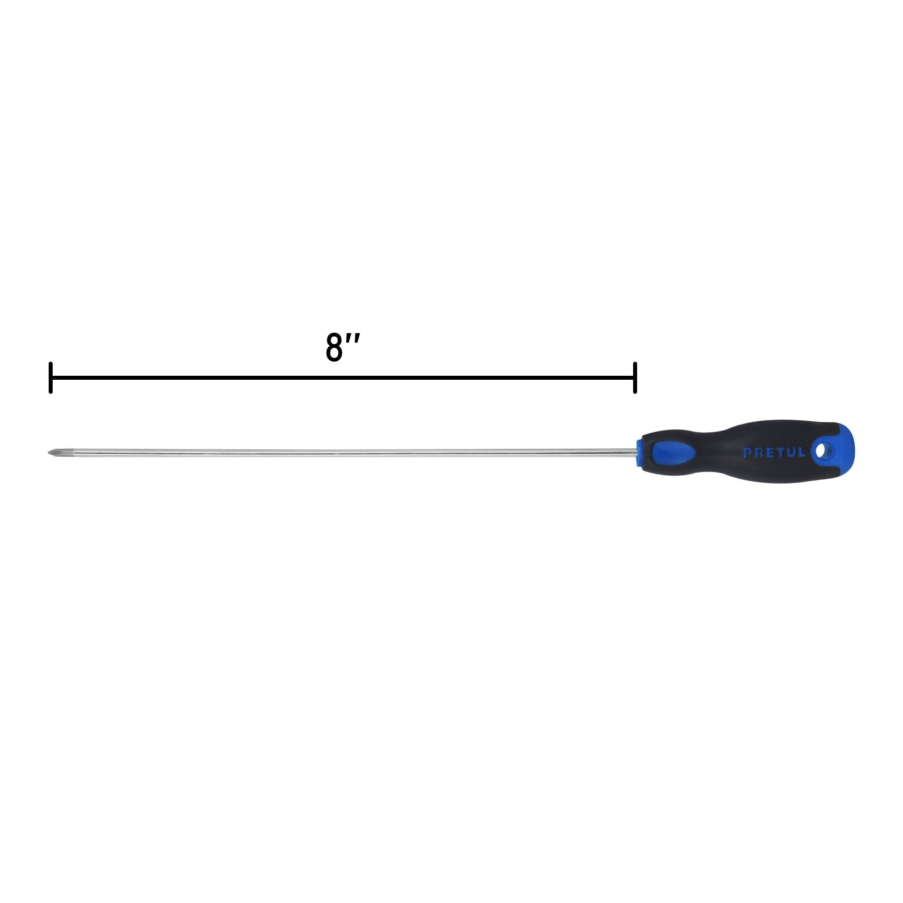 Desarmador de cruz 1/8' x 8' mango Comfort Grip, Pretul DP-1/8X8BP 28084 MM00