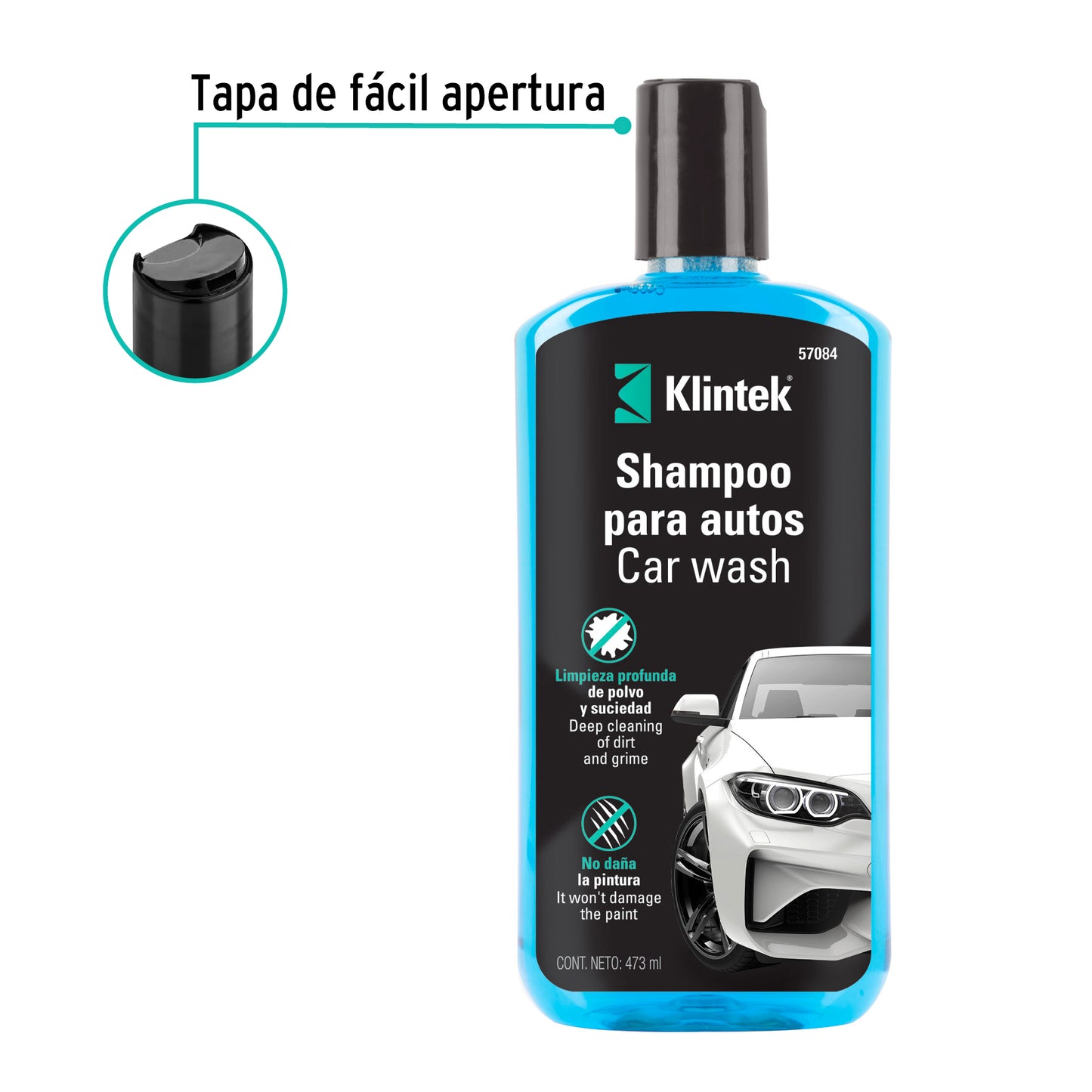 Shampoo para auto, 473 ml, Klintek EA-10 57084 MM00