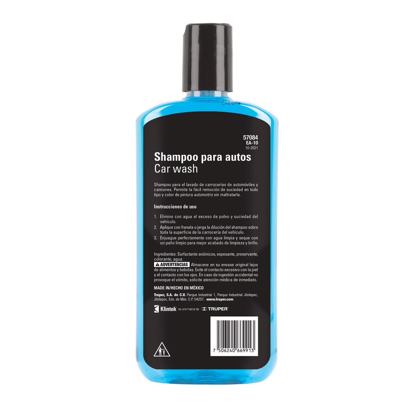 Shampoo para auto, 473 ml, Klintek EA-10 57084 MM00