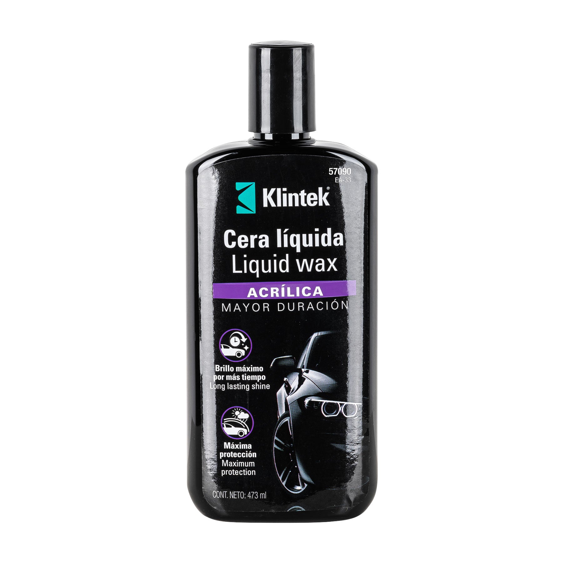 Cera líquida acrílica para auto, 473 ml, Klintek EA-33 57090 MM00