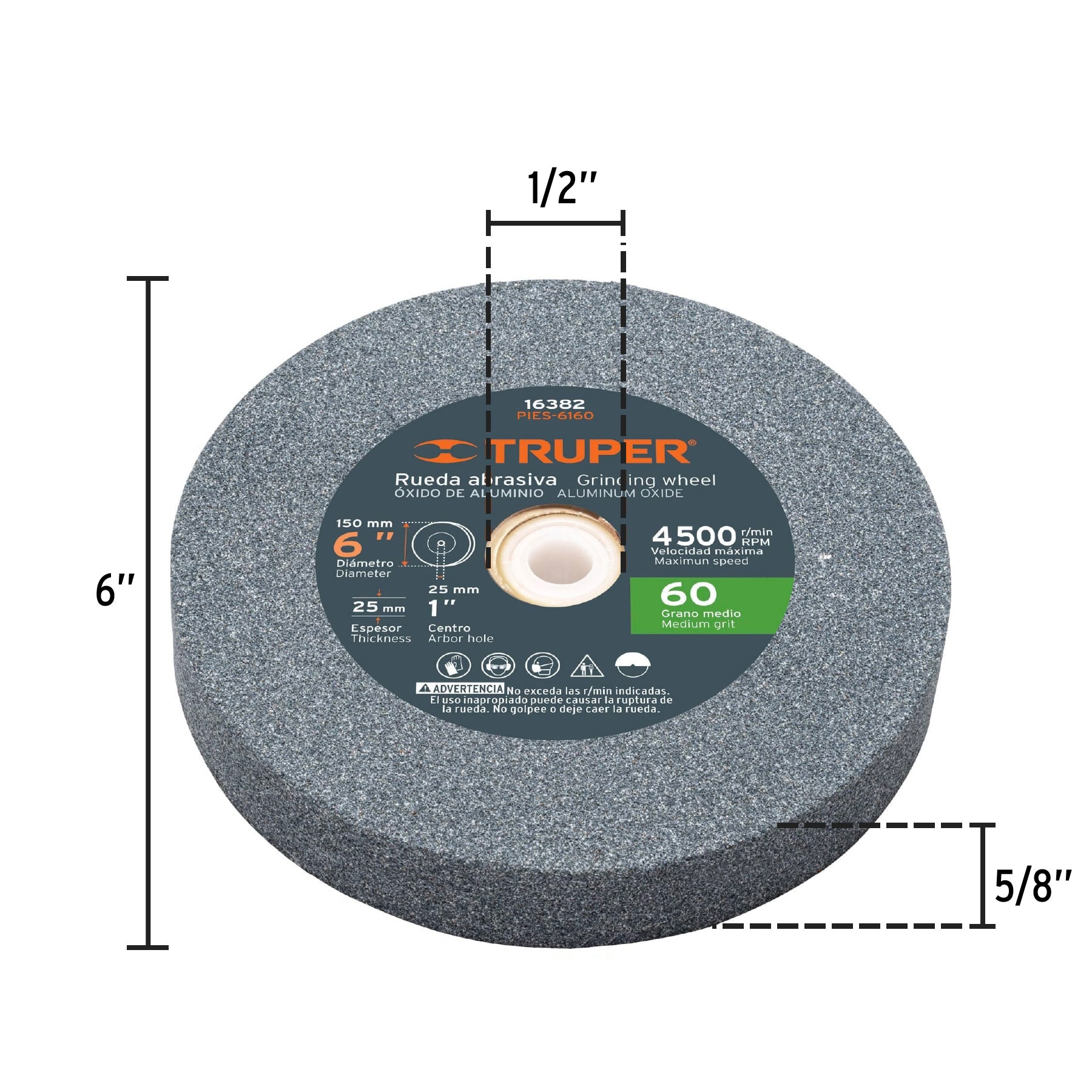 Esmeril de banco de 6' de 1/4 HP (185 W), Pretul EBA-6P 28237 MM00