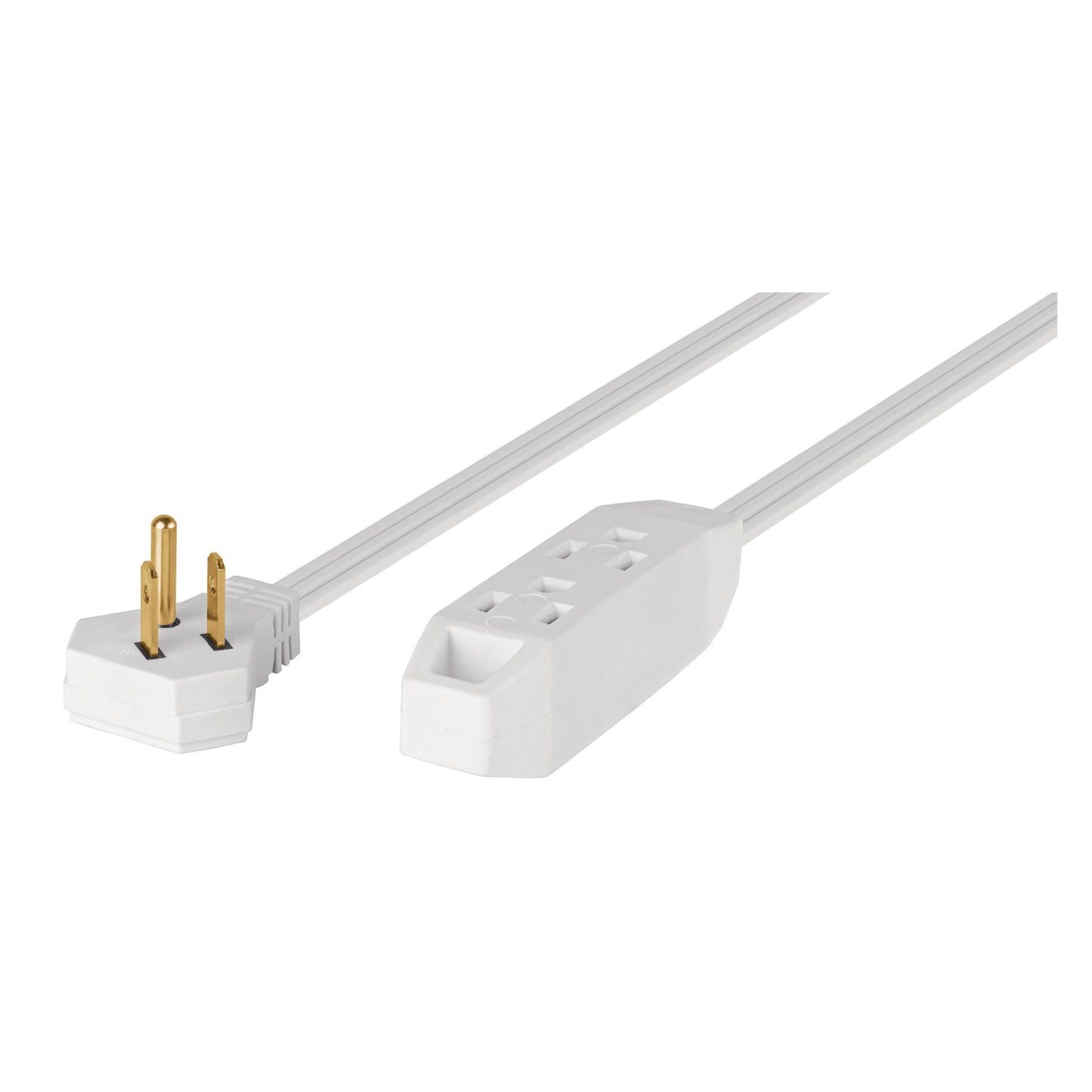 Extensión doméstica aterrizada 10 m blanca con clavija plana EDA-10B 49573 MM00