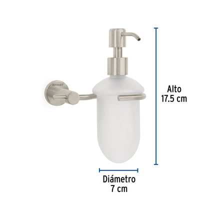 Dispensador de jabón a pared en acabado satín, Foset Element ELA-75N 49666 MM00