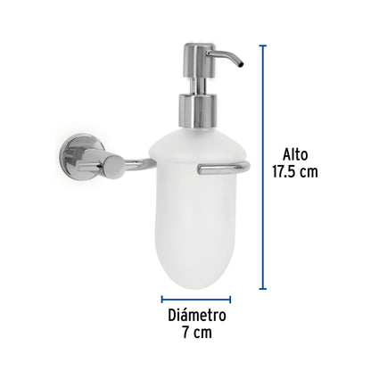 Dispensador de jabón a pared en acabado cromo, Foset Element ELA-75 49665 MM00