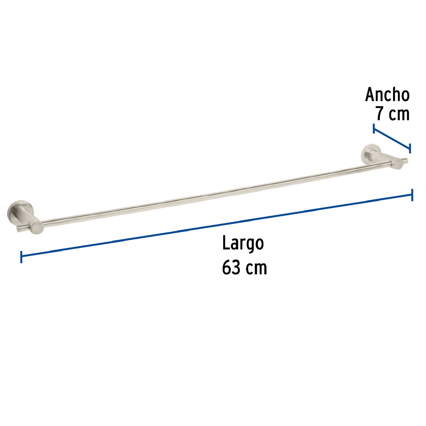 Toallero de barra de latón acabado satín, Foset Element ELA-76N 49678 MM00