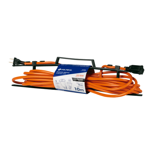 Extensión eléctrica uso rudo 10 m 2x16 AWG para 1 clavija ER-10X16S 40190 MM0