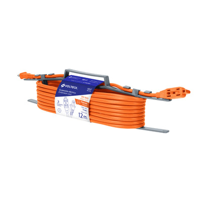 Extensión eléctrica de uso rudo 12 m 2x16 AWG, Volteck ER-12X16 48047 MM0