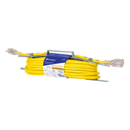 Extensión reforzada aterrizada 15 m 3x14 AWG, Volteck ERA-15X14 48068 MM0