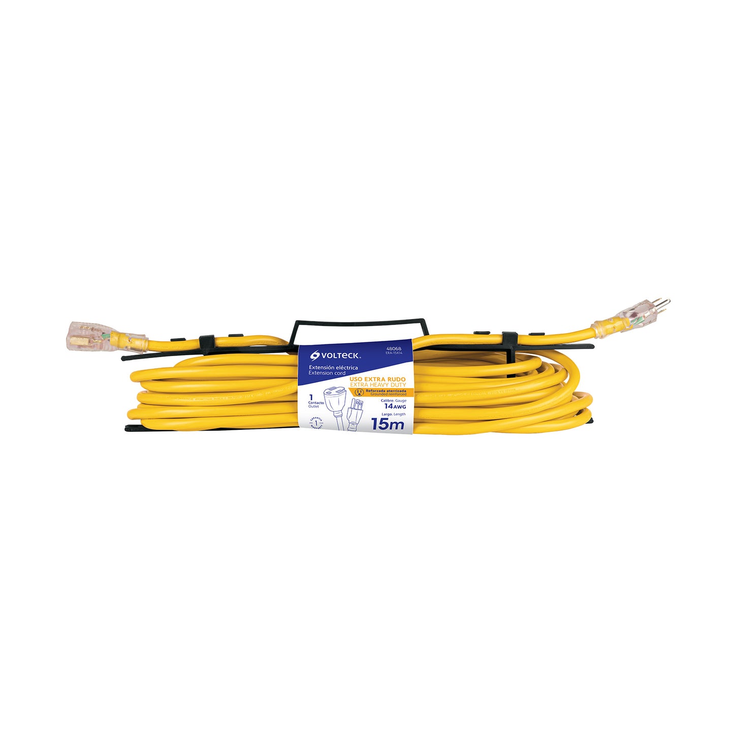 Extensión reforzada aterrizada 30 m 3x14 AWG, Volteck ERA-30X14 48069 MM0