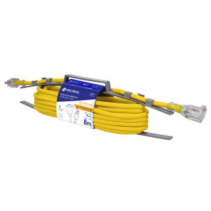 Extensión reforzada aterrizada 8 m 3x14 AWG, Volteck ERA-8X14 48067 MM0