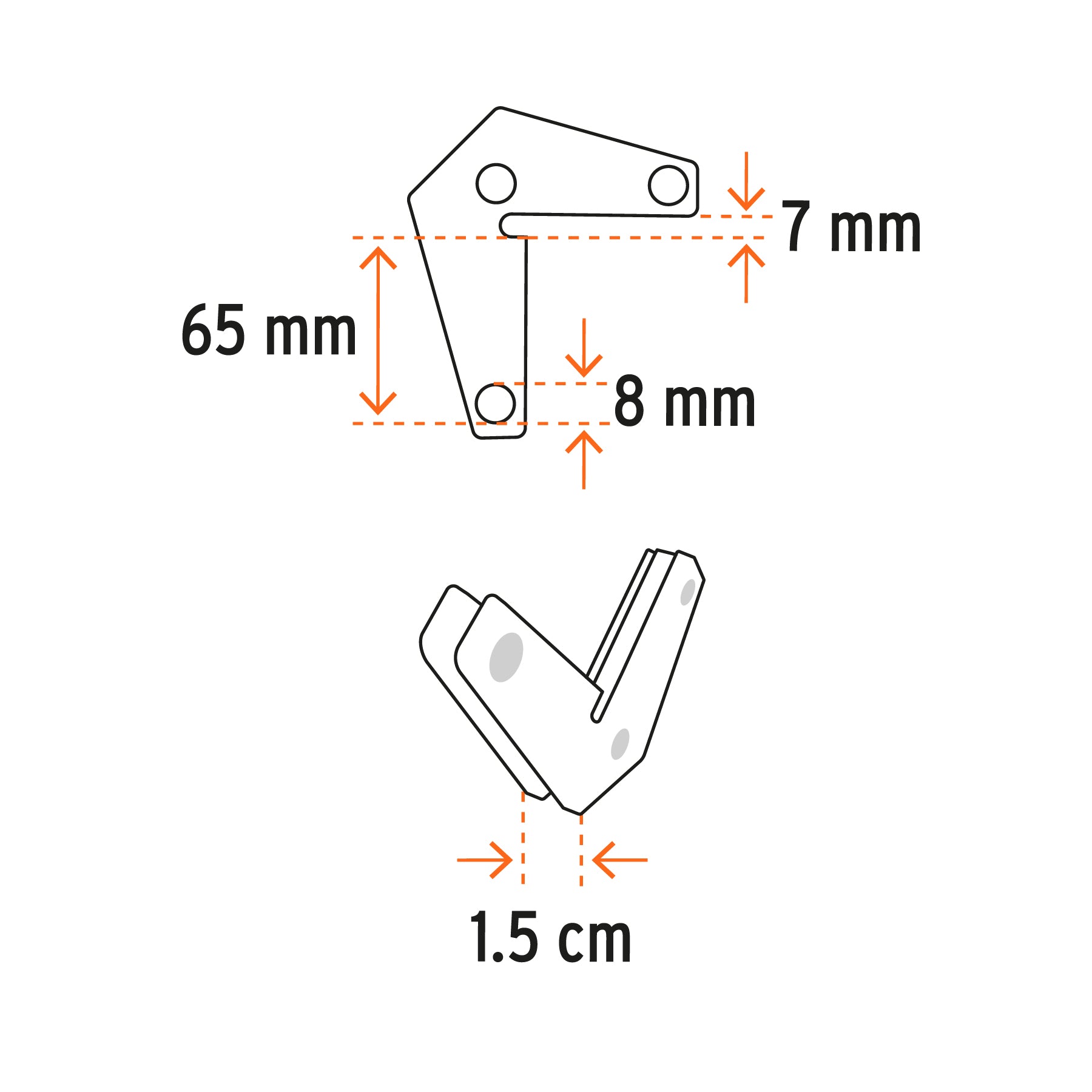 2 Escuadras magnéticas esquineras 3', capacidad 11 kg, Trupe ESM-32 103031 MM00