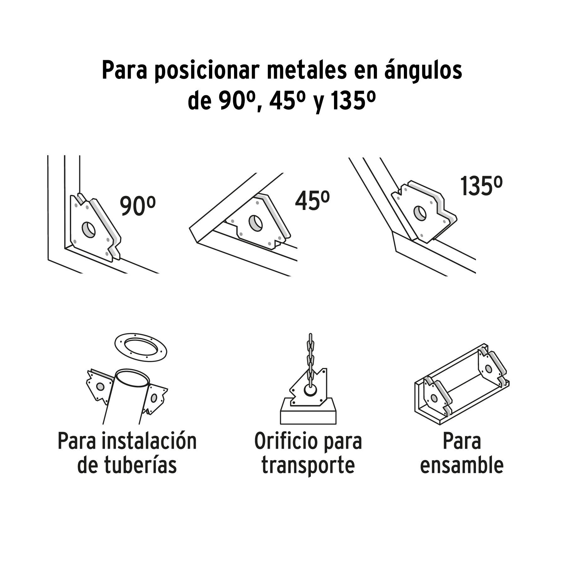 Escuadra magnética 3' para soldar, capacidad 10 kg, Pretul ESM-3P 28242 MM00