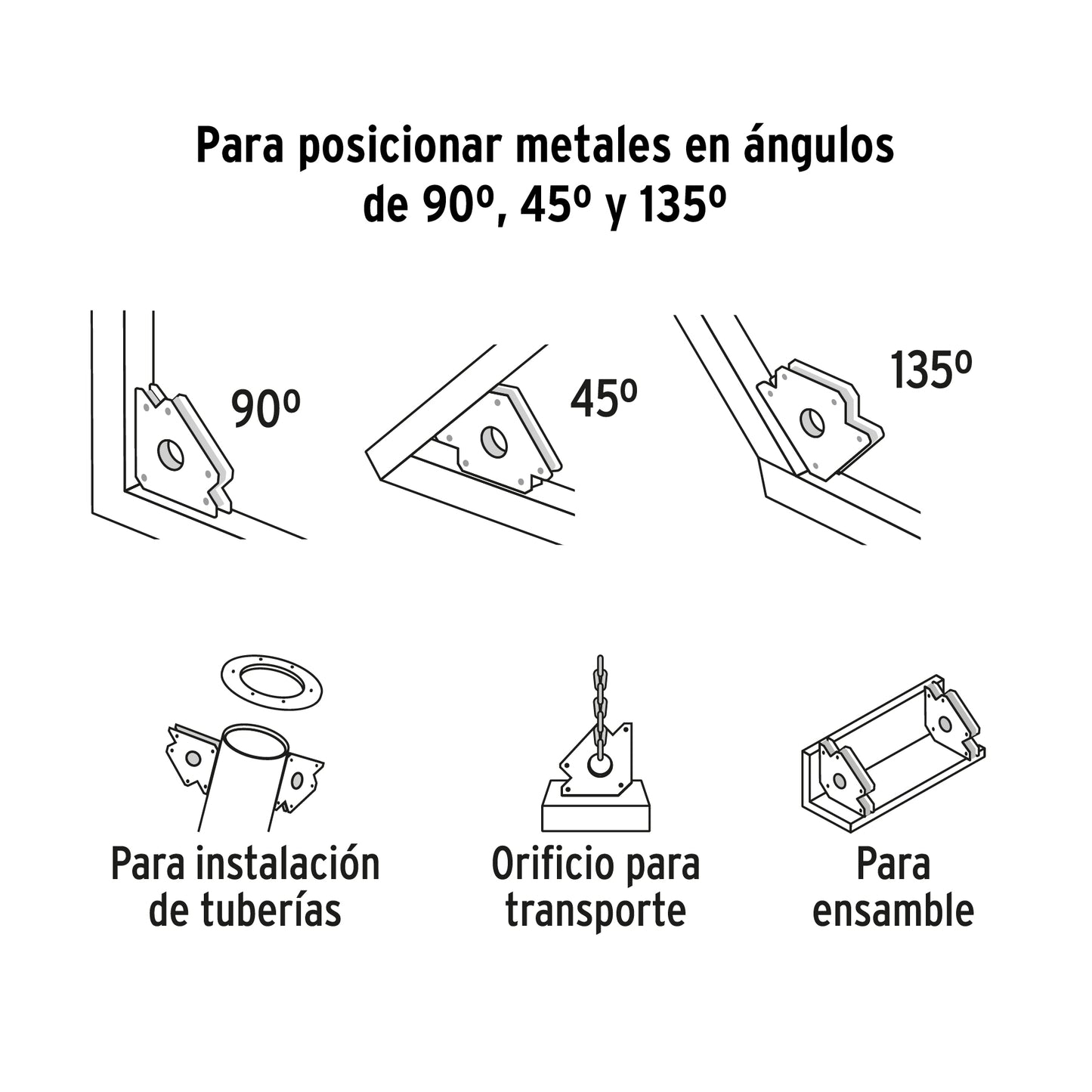 Escuadra magnética 4' para soldar, capacidad 20 kg, Pretul ESM-4P 28243 MM00