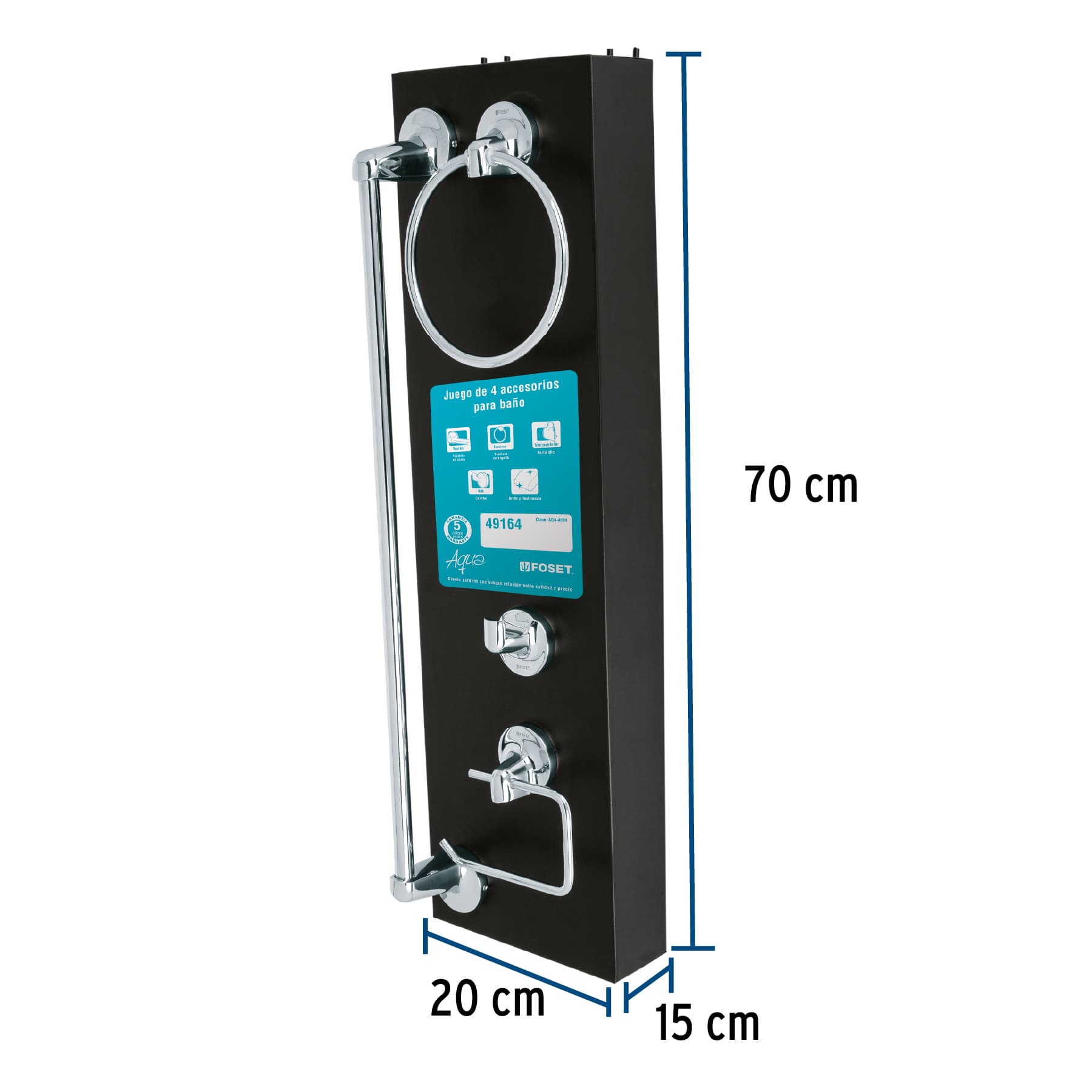 Exhibidor con jgo de acc AQA-4004, Foset EX-AQA-4004 55971 MM3