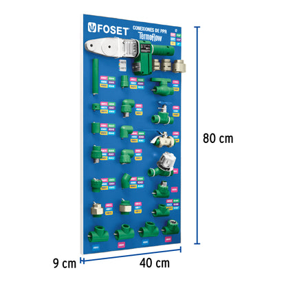 Exhibidor con conexiones de PPR, Foset EX-CV-FOS 55788 MM3