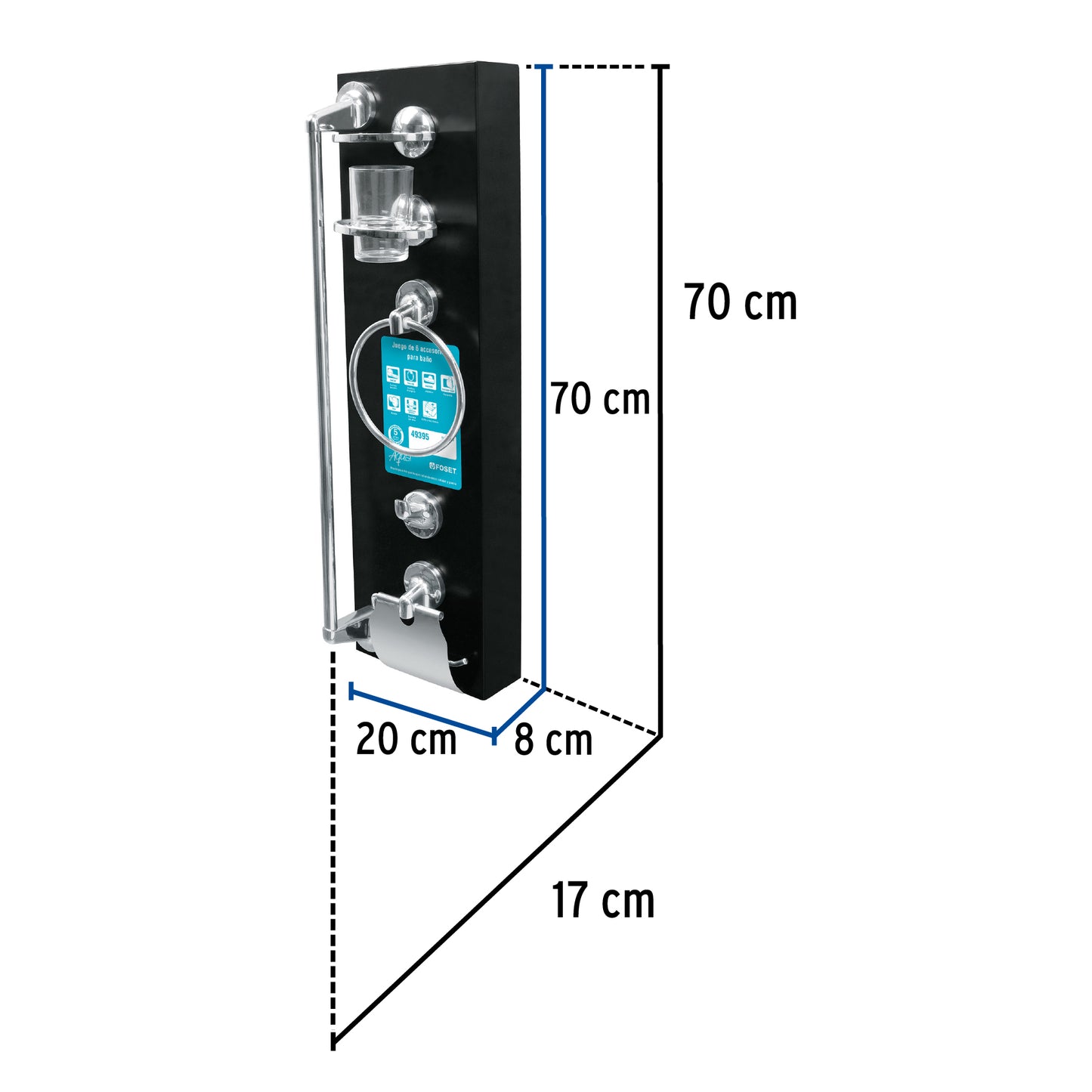 Exhibidor con juego de accesorios AQA-4000, Foset EX-F-AQA-4000 55460 MM3