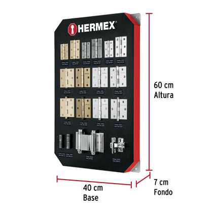 Exhibidor con bisagras, Hermex EX-HE-BI 56362 MM3