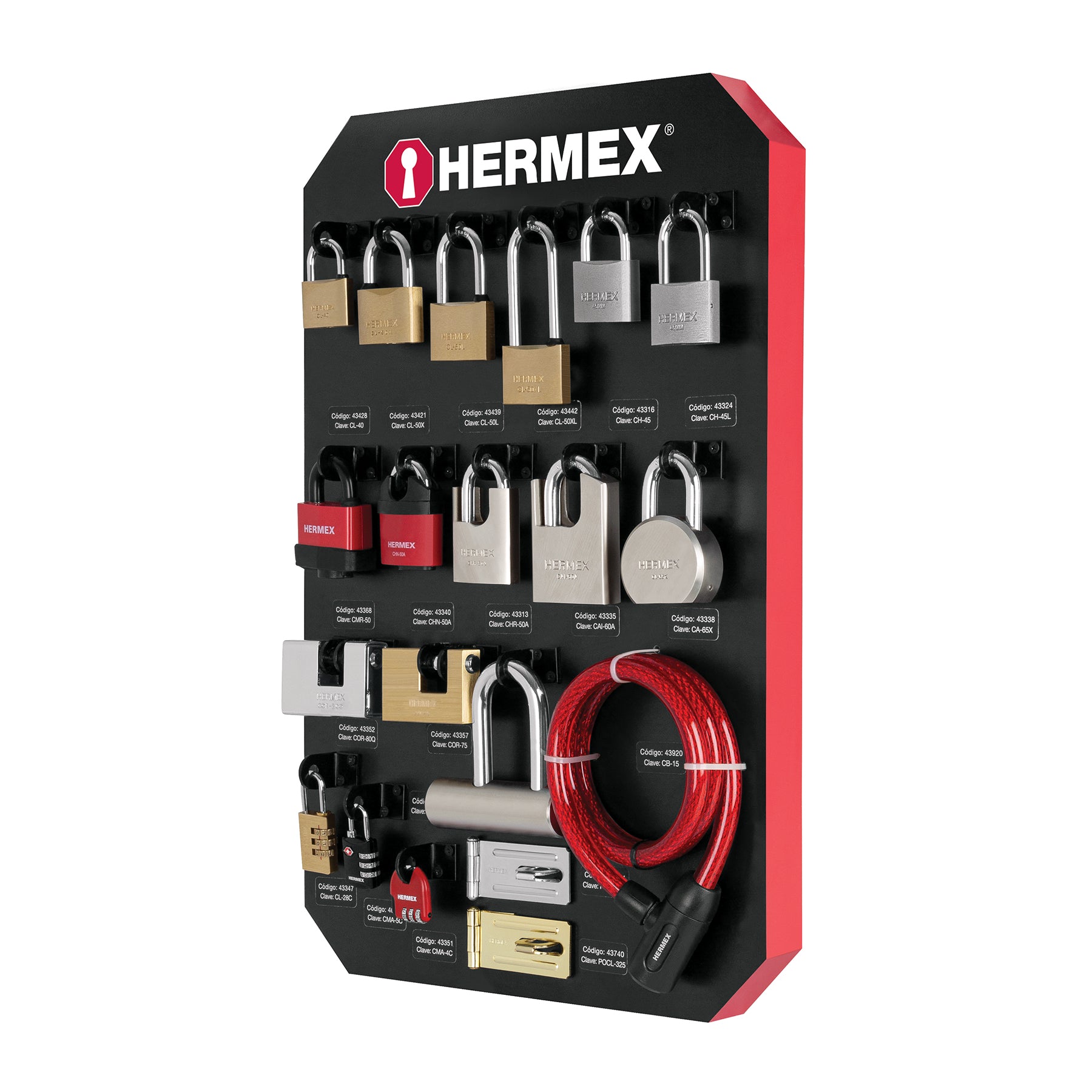 Exhibidor con candados, Hermex EX-HE-CA 56361 MM3