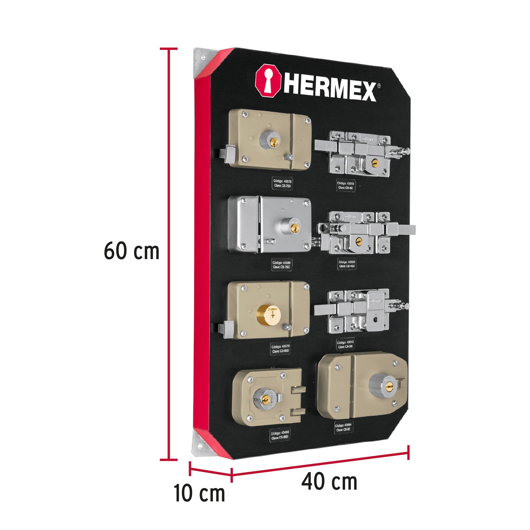 Exhibidor con cerraduras, Hermex EX-HE-SB 56363 MM3