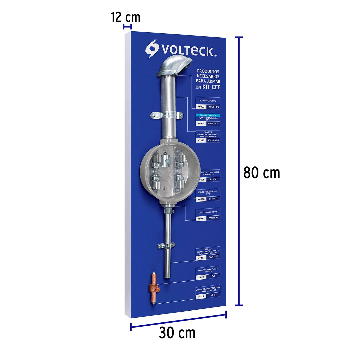 Tablero exhibidor de Kit CFE, Volteck EX-KIT-CFE 55952 MM3