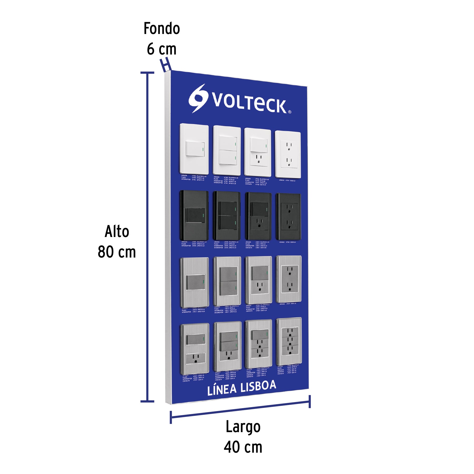 Exhibidor línea Lisboa, Volteck EX-LB-VK 56019 MM00