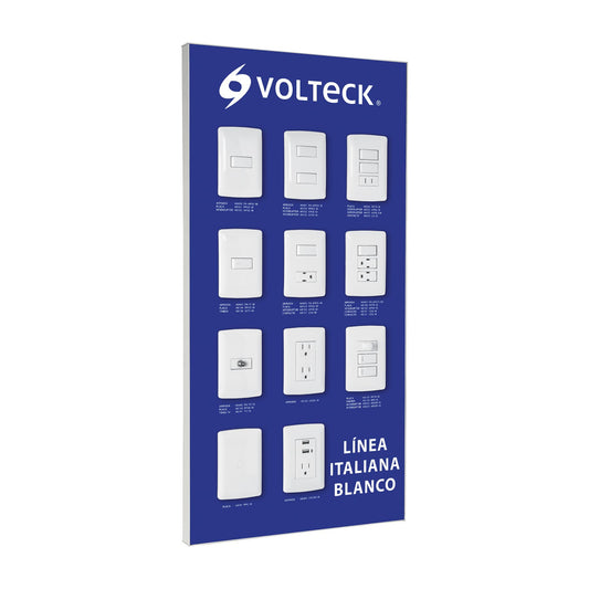 Exhibidor línea italiana blanco Volteck EX-LIB-VK 57063 MM3