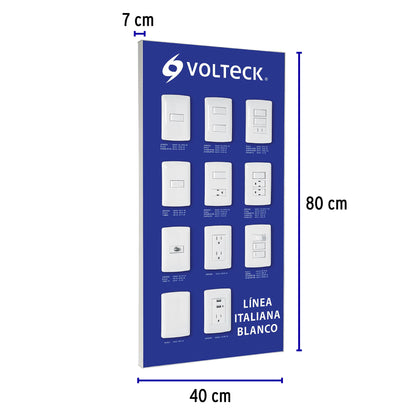 Exhibidor línea italiana blanco Volteck EX-LIB-VK 57063 MM3