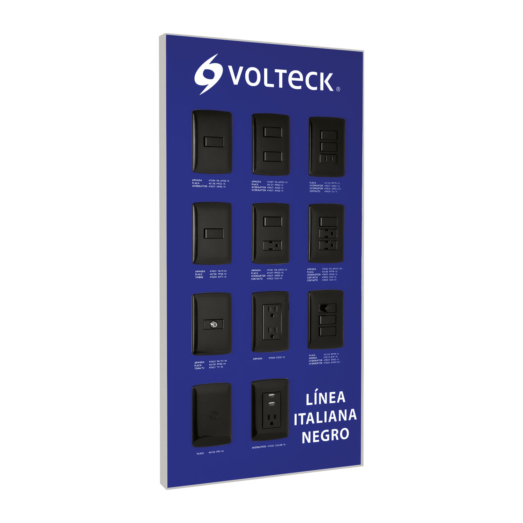 Exhibidor línea italiana negro Volteck EX-LIN-VK 57062 MM3