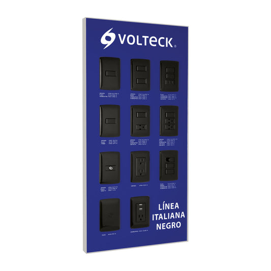 Exhibidor línea italiana negro Volteck EX-LIN-VK 57062 MM3