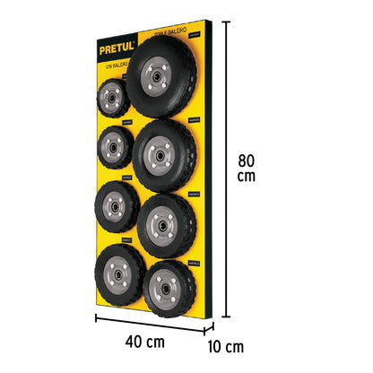 Exhibidor de ruedas para diablo Pretul EX-PRE-RD 55959 MM3