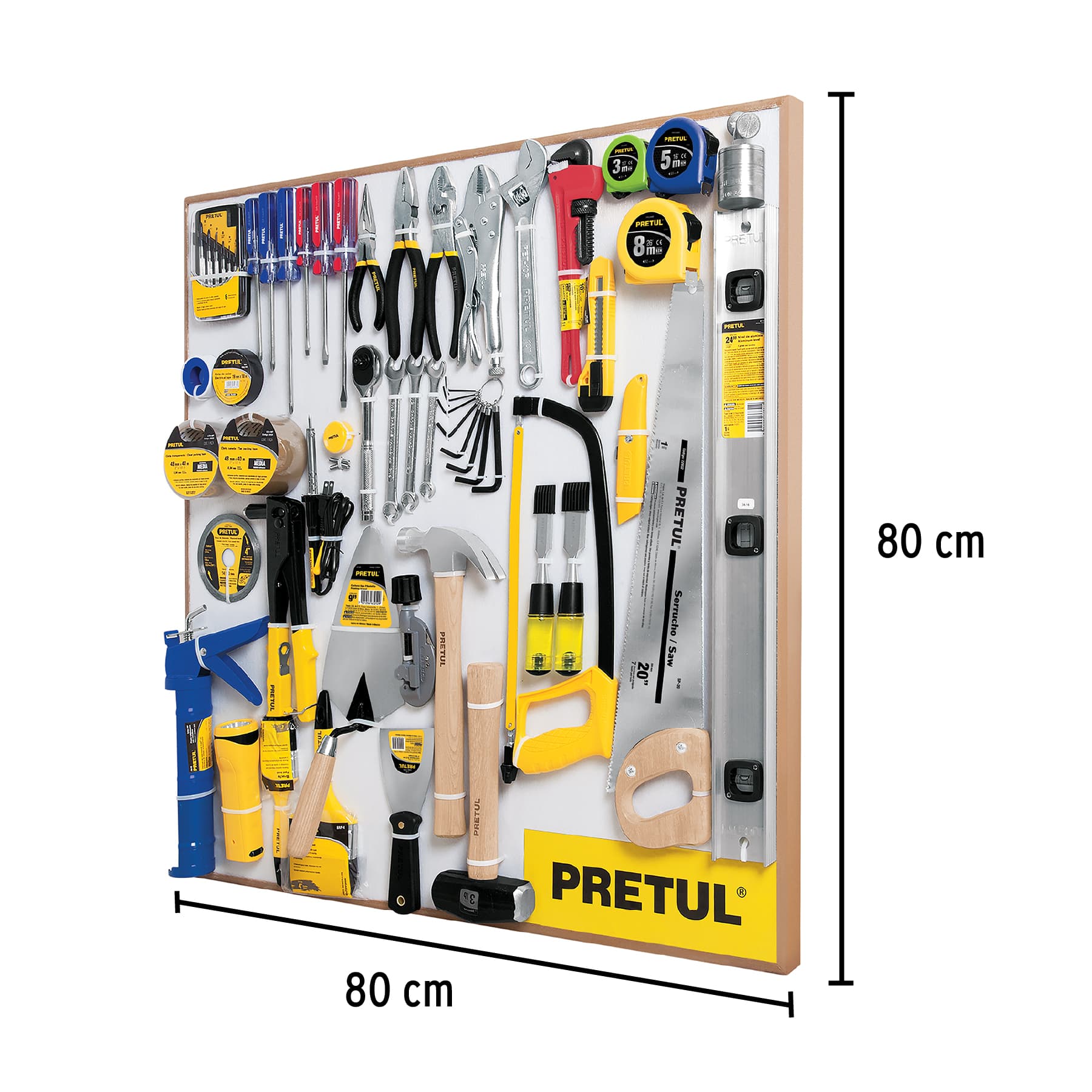 Exhibidor Pretul, 80x80 cm, 1 tablero EX80-PRE-1T 55914 MM3