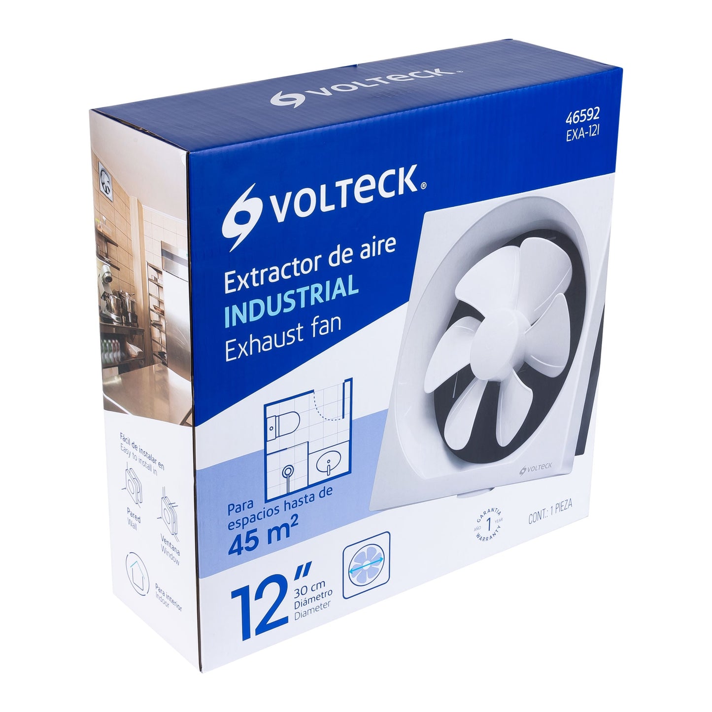 Extractor Industrial de aire 12', Volteck EXA-12I 46592 MM0