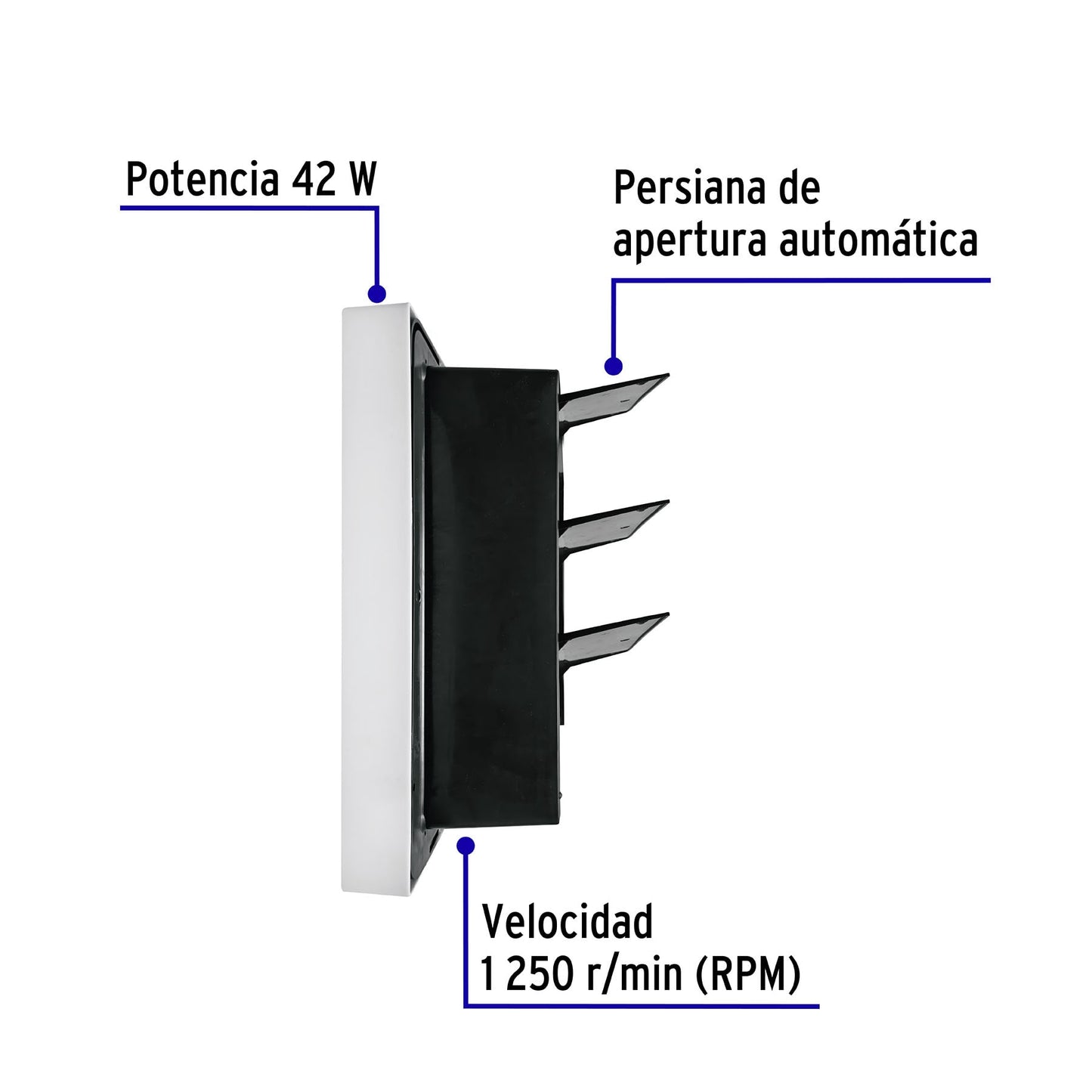 Extractor Industrial de aire 12', Volteck EXA-12I 46592 MM0