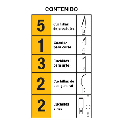 Juego de exactos con 13 piezas en estuche, Pretul EXA-13P 22409 MM00