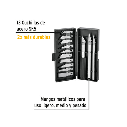 Juego de exactos con 13 piezas en estuche, Pretul EXA-13P 22409 MM00