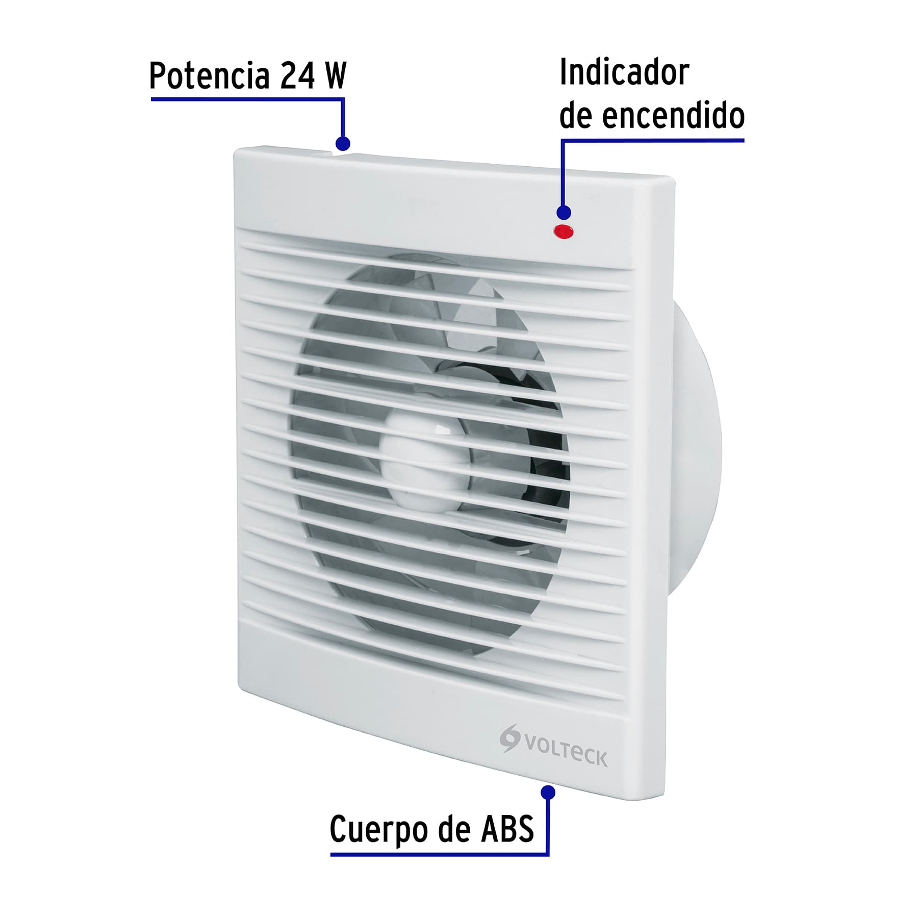 Extractor de aire de 6', blanco, Volteck EXA-6B 48532 MM0