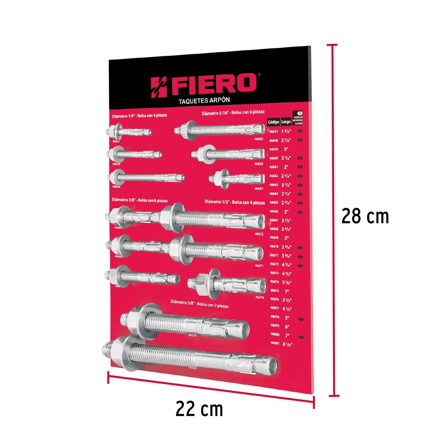 Exhibidor Fiero de taquetes arpón EXF-ARP 55973 MM3